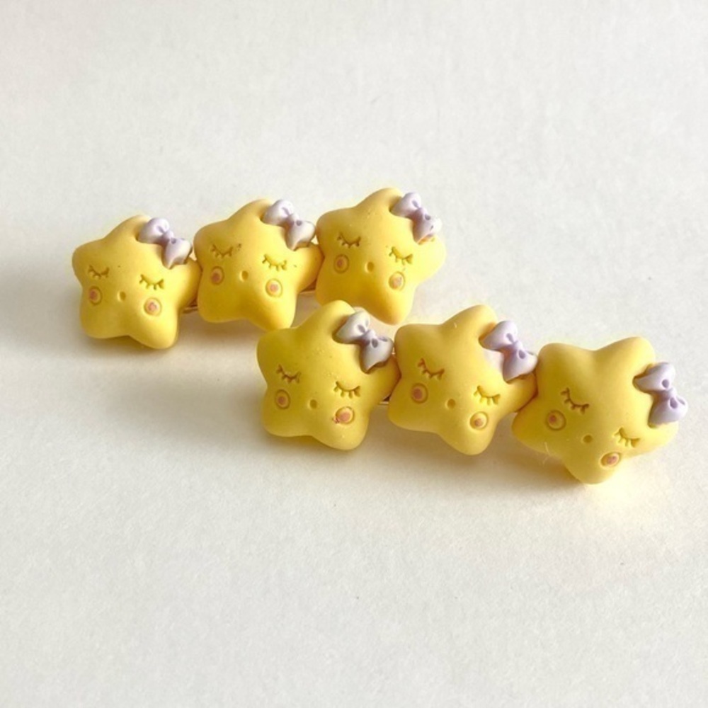 Girls | Cute Hair Clips with 3 Little Stars